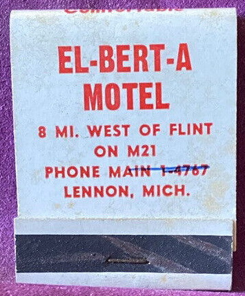 El-Bert-A Motel & Coffee Shop - Old Matchbook (newer photo)